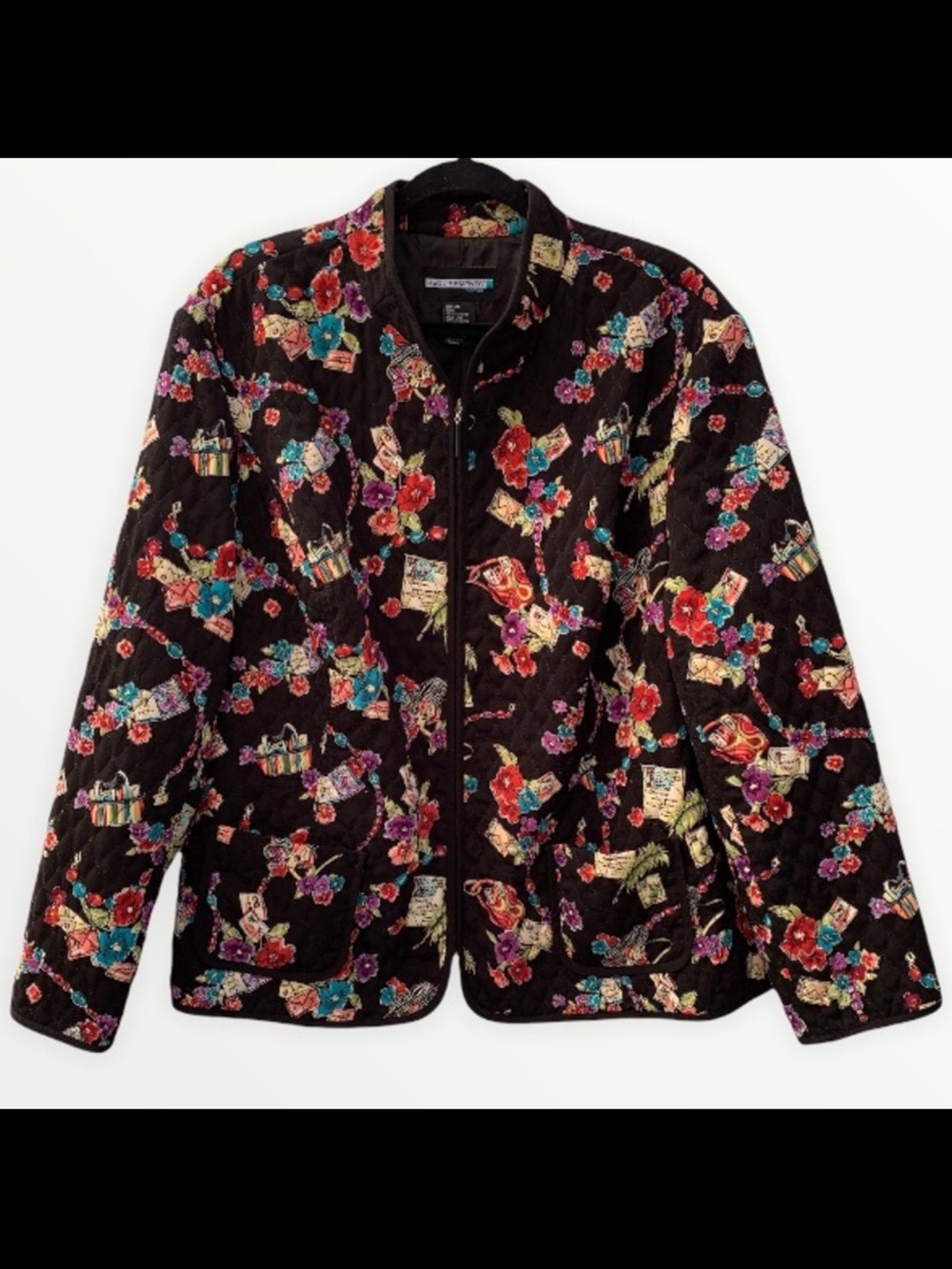 Requirements Floral Print Quilted Jacket